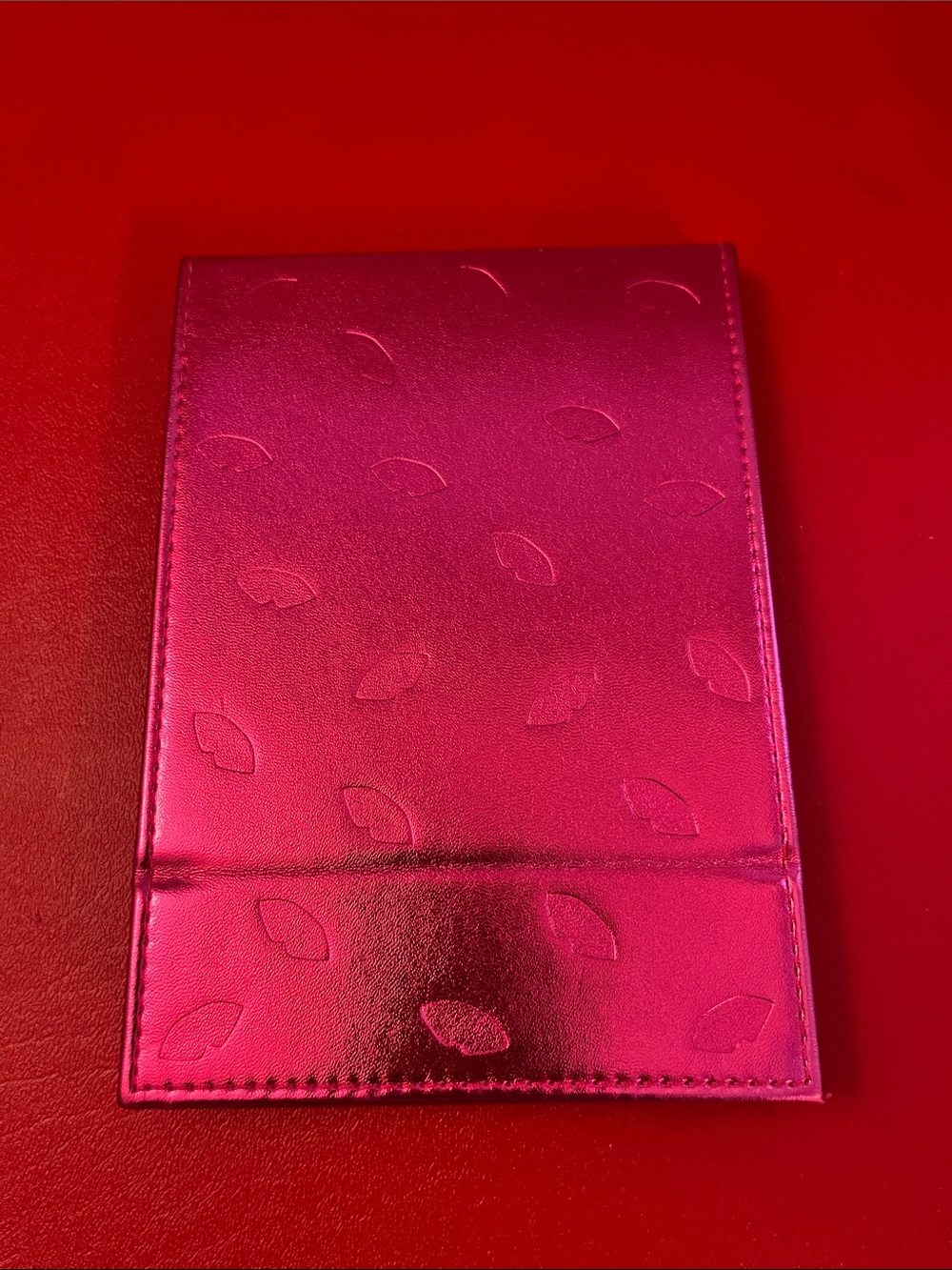 Yves Saint Laurent (YSL) Beauté Metallic Fuchsia Embossed Large Folding Mirror